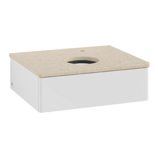 V&B Waschtischunterschrank ohne Frontstruktur Antao 60x19x50cm, HL, WBP botti., glo wh. Lac