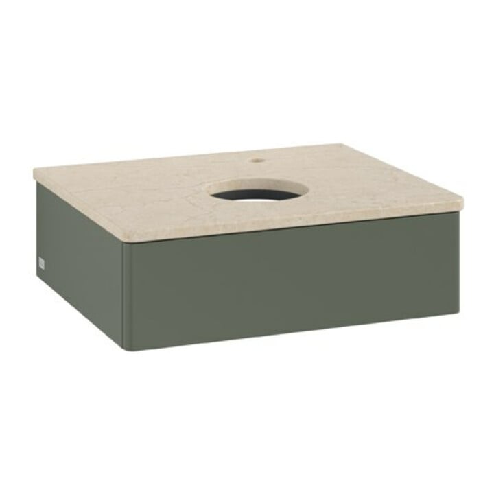 V&B Waschtischunterschrank ohne Frontstruktur Antao 60x19x50cm, HL, WBP botti., le g. m Lac