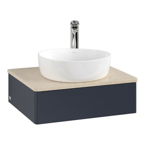 V&B Waschtischunterschrank ohne Frontstruktur Antao 60x19x50cm, HL, WBP botti., md bl. m Lac