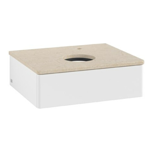 V&B Waschtischunterschrank ohne Frontstruktur Antao 60x19x50cm, HL, WBP botti., wh. m Lac