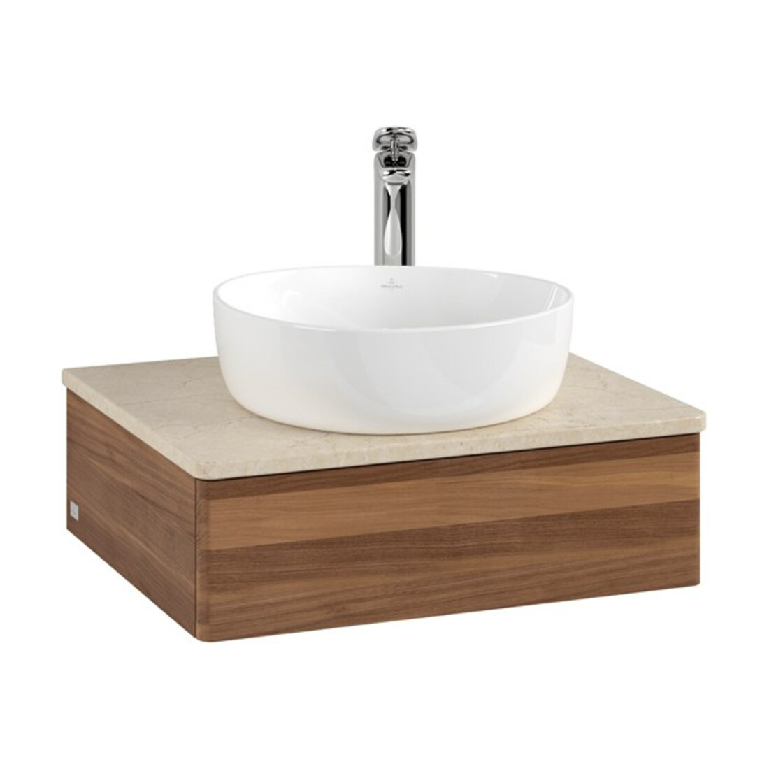 V&B Waschtischunterschrank ohne Frontstruktur Antao 60x19x50cm, HL, WBP-farbe botti., w. wal