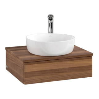 V&B Waschtischunterschrank ohne Frontstruktur Antao 60x19x50cm, HL, WBP-farbe w. wal, w. wal