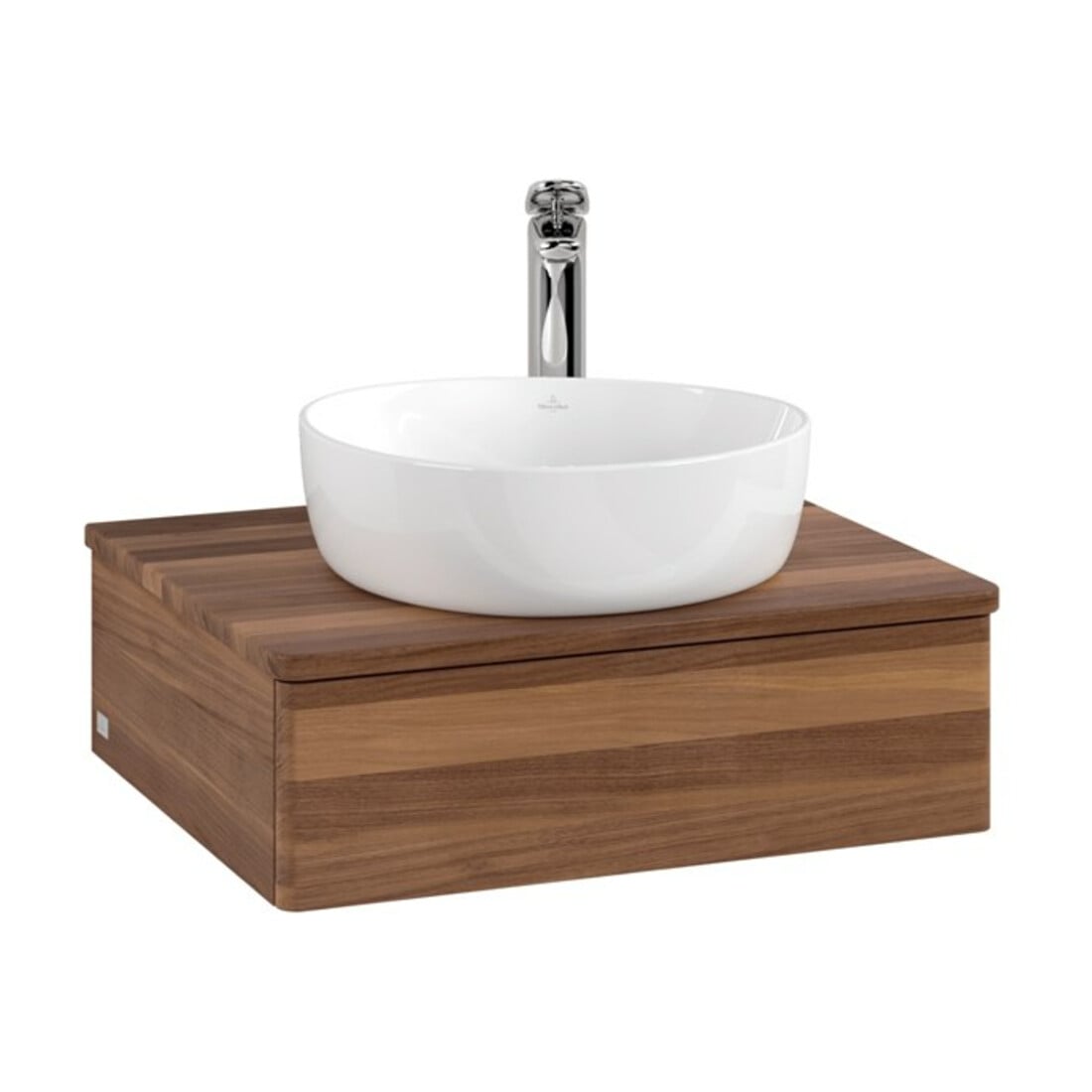 V&B Waschtischunterschrank ohne Frontstruktur Antao 60x19x50cm, HL, WBP-farbe w. wal, w. wal