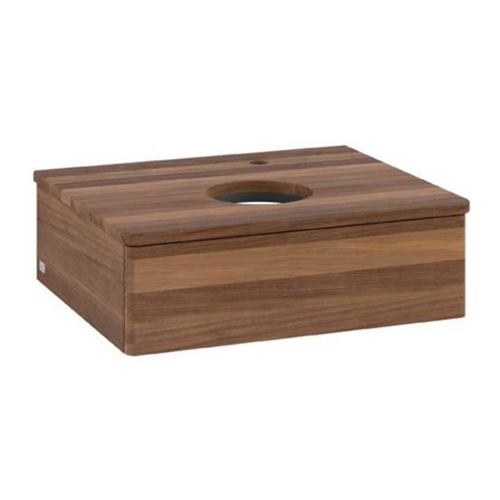 V&B Waschtischunterschrank ohne Frontstruktur Antao 60x19x50cm, HL, WBP-farbe w. wal, w. wal