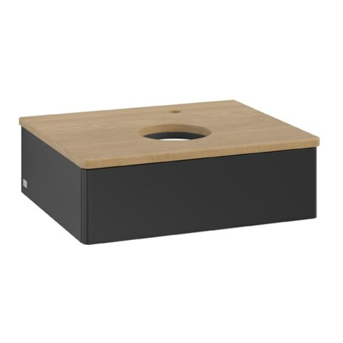 V&B Waschtischunterschrank ohne Frontstruktur Antao 60x19x50cm, HL, WBP hon. Oa, bla m Lac