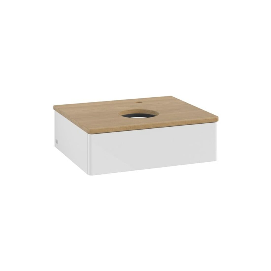 V&B Waschtischunterschrank ohne Frontstruktur Antao 60x19x50cm, HL, WBP hon. Oa, glo wh. Lac