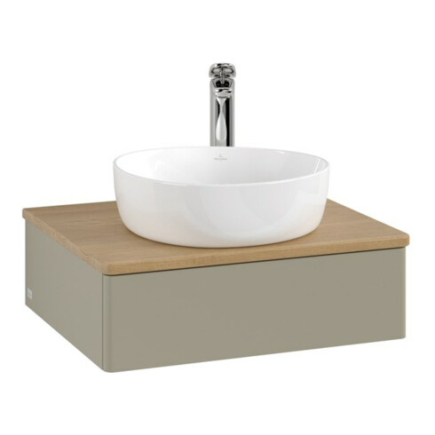 V&B Waschtischunterschrank ohne Frontstruktur Antao 60x19x50cm, HL, WBP hon. Oa, st Gr m Lac