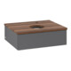 V&B Waschtischunterschrank ohne Frontstruktur Antao 60x19x50cm, HL, WBP w wa, Anthrac. m Lac-4
