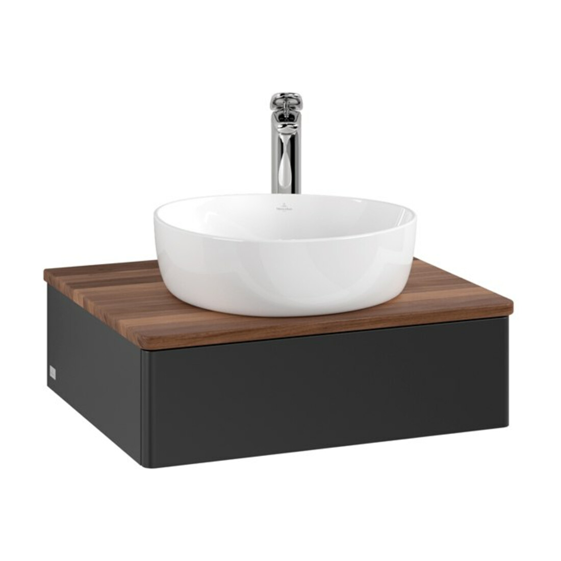 V&B Waschtischunterschrank ohne Frontstruktur Antao 60x19x50cm, HL, WBP w. wal, bla m Lac