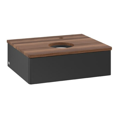 V&B Waschtischunterschrank ohne Frontstruktur Antao 60x19x50cm, HL, WBP w. wal, bla m Lac
