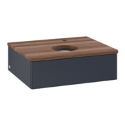 V&B Waschtischunterschrank ohne Frontstruktur Antao 60x19x50cm, HL, WBP w. wal, md bl. m Lac