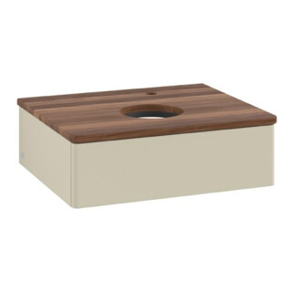 V&B Waschtischunterschrank ohne Frontstruktur Antao 60x19x50cm, HL, WBP w. wal, si Gr m Lac