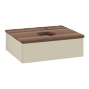 V&B Waschtischunterschrank ohne Frontstruktur Antao 60x19x50cm, HL, WBP w. wal, si Gr m Lac