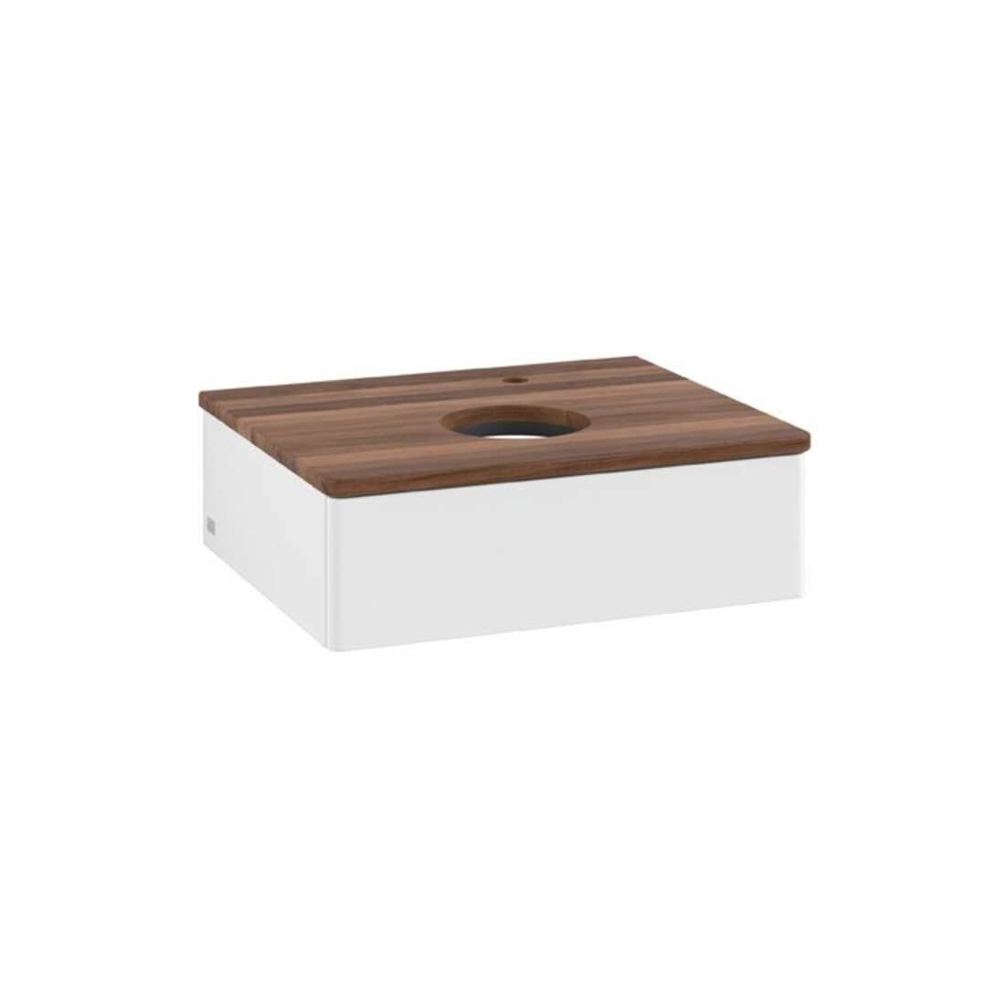 V&B Waschtischunterschrank ohne Frontstruktur Antao 60x19x50cm, HL, WBP w. wal, wh. m Lac