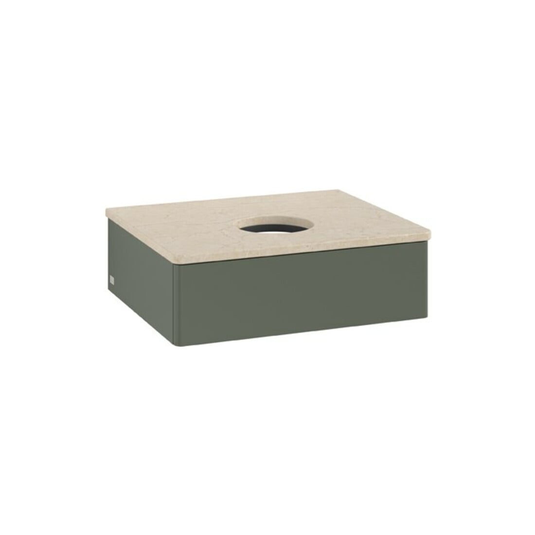 V&B Waschtischunterschrank ohne Frontstruktur Antao 60x19x50cm, WBP botti., lea gre. m Lac