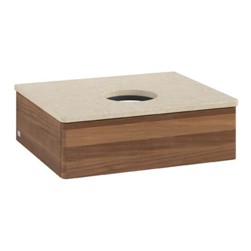 V&B Waschtischunterschrank ohne Frontstruktur Antao 60x19x50cm, WBP-farbe botti., w. walnut
