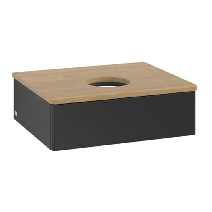 V&B Waschtischunterschrank ohne Frontstruktur Antao 60x19x50cm, WBP-farbe hon. Oa, bla m Lac