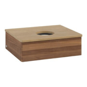 V&B Waschtischunterschrank ohne Frontstruktur Antao 60x19x50cm, WBP-farbe hon. Oa, w. walnut