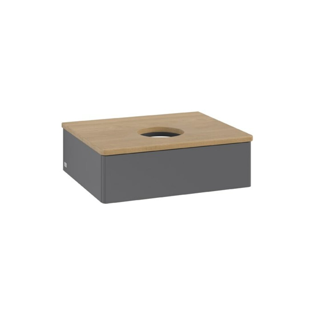 V&B Waschtischunterschrank ohne Frontstruktur Antao 60x19x50cm, WBP hon. Oa, Anthrac. m Lac