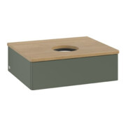 V&B Waschtischunterschrank ohne Frontstruktur Antao 60x19x50cm, WBP hon. Oa, lea gre. m Lac