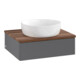 V&B Waschtischunterschrank ohne Frontstruktur Antao 60x19x50cm, WBP w. wal, Anthrac. m Lac-3