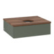 V&B Waschtischunterschrank ohne Frontstruktur Antao 60x19x50cm, WBP w. wal, lea gre. m Lac-1