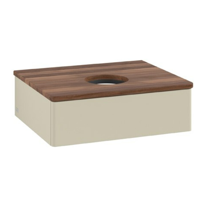 V&B Waschtischunterschrank ohne Frontstruktur Antao 60x19x50cm, WBP w. wal, si Gr m Lac