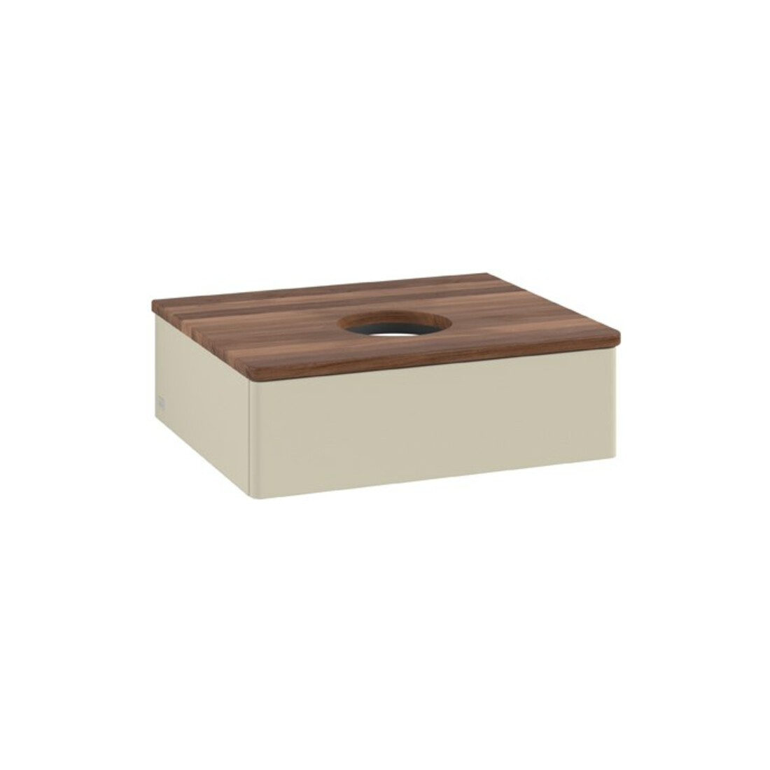 V&B Waschtischunterschrank ohne Frontstruktur Antao 60x19x50cm, WBP w. wal, si Gr m Lac