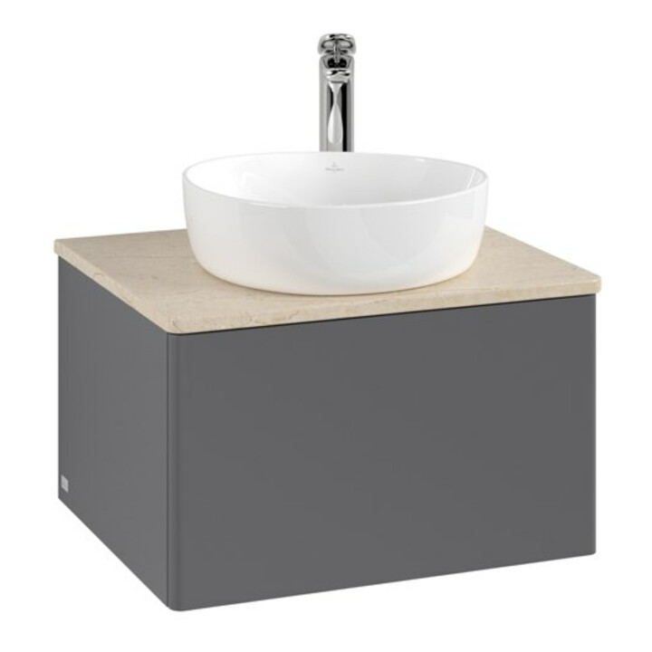 V&B Waschtischunterschrank ohne Frontstruktur Antao 60x36x50cm, HL, WBP botti., A m Lac