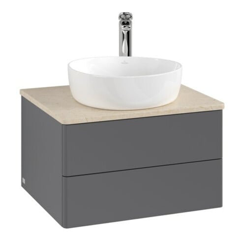 V&B Waschtischunterschrank ohne Frontstruktur Antao 60x36x50cm, HL, WBP botti., A m Lac