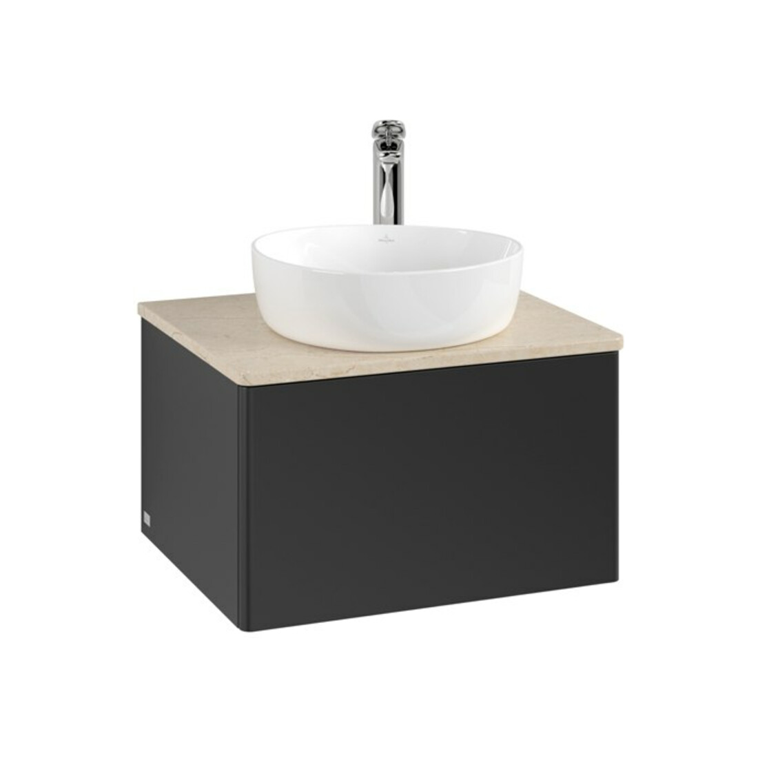 V&B Waschtischunterschrank ohne Frontstruktur Antao 60x36x50cm, HL, WBP botti., bla m Lac