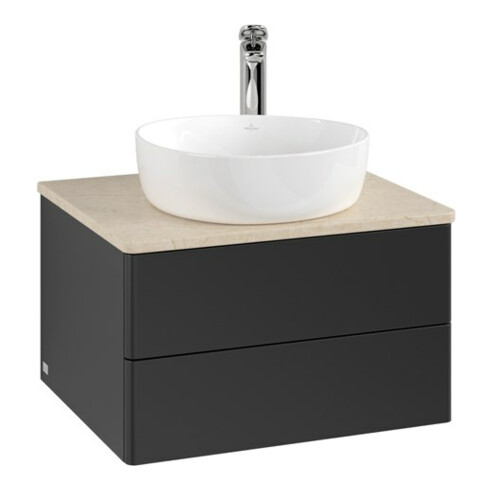 V&B Waschtischunterschrank ohne Frontstruktur Antao 60x36x50cm, HL, WBP botti., bla m Lac