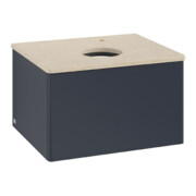 V&B Waschtischunterschrank ohne Frontstruktur Antao 60x36x50cm, HL, WBP botti., md bl. m Lac