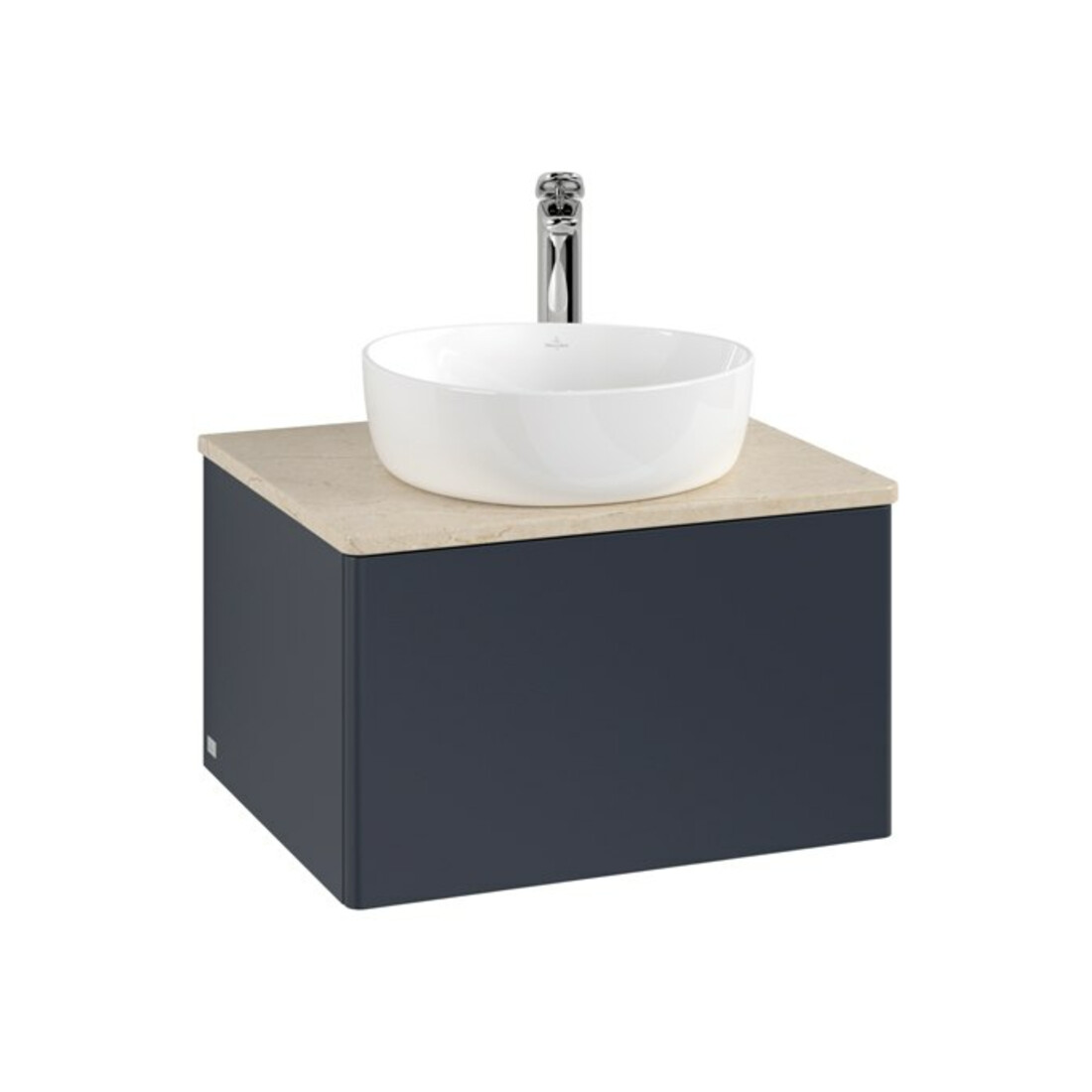 V&B Waschtischunterschrank ohne Frontstruktur Antao 60x36x50cm, HL, WBP botti., md bl. m Lac