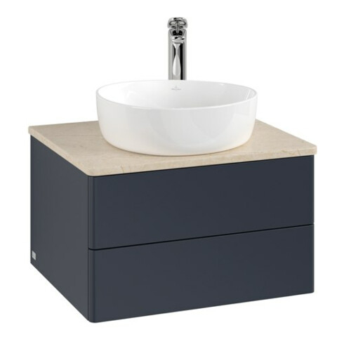 V&B Waschtischunterschrank ohne Frontstruktur Antao 60x36x50cm, HL, WBP botti., md bl. m Lac
