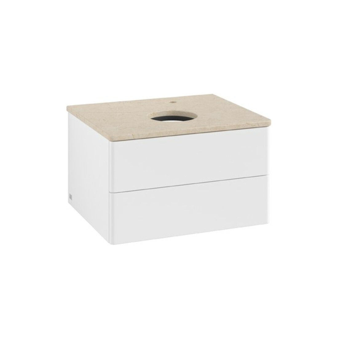 V&B Waschtischunterschrank ohne Frontstruktur Antao 60x36x50cm, HL, WBP botti., wh. m Lac