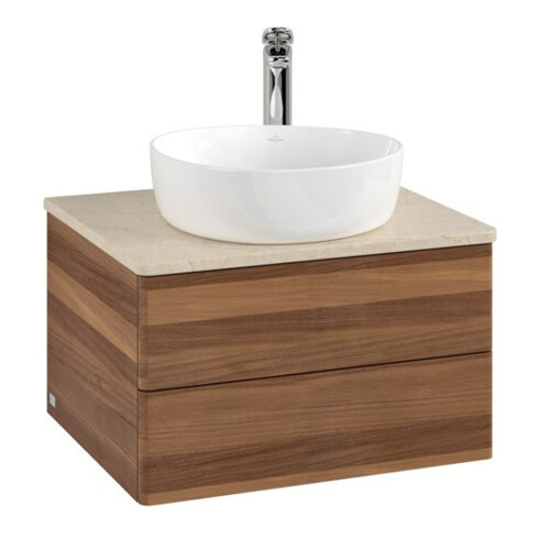 V&B Waschtischunterschrank ohne Frontstruktur Antao 60x36x50cm, HL, WBP-farbe botti., w. wal