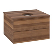 V&B Waschtischunterschrank ohne Frontstruktur Antao 60x36x50cm, HL, WBP-farbe w. wal, w. wal