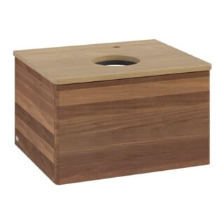 V&B Waschtischunterschrank ohne Frontstruktur Antao 60x36x50cm, HL, WBP hon. Oa, w. wal