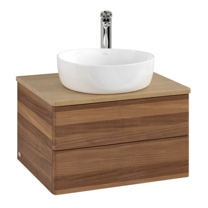 V&B Waschtischunterschrank ohne Frontstruktur Antao 60x36x50cm, HL, WBP hon. Oa, w. wal