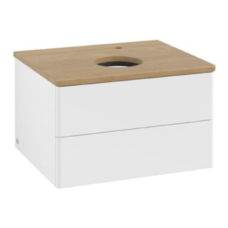 V&B Waschtischunterschrank ohne Frontstruktur Antao 60x36x50cm, HL, WBP hon. Oa, wh. m Lac