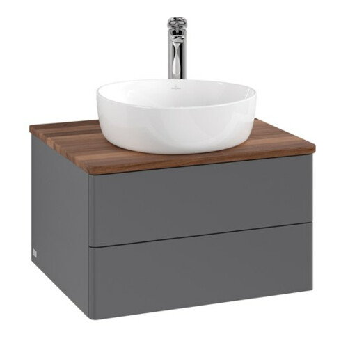 V&B Waschtischunterschrank ohne Frontstruktur Antao 60x36x50cm, HL, WBP w wa, Anthrac. m Lac