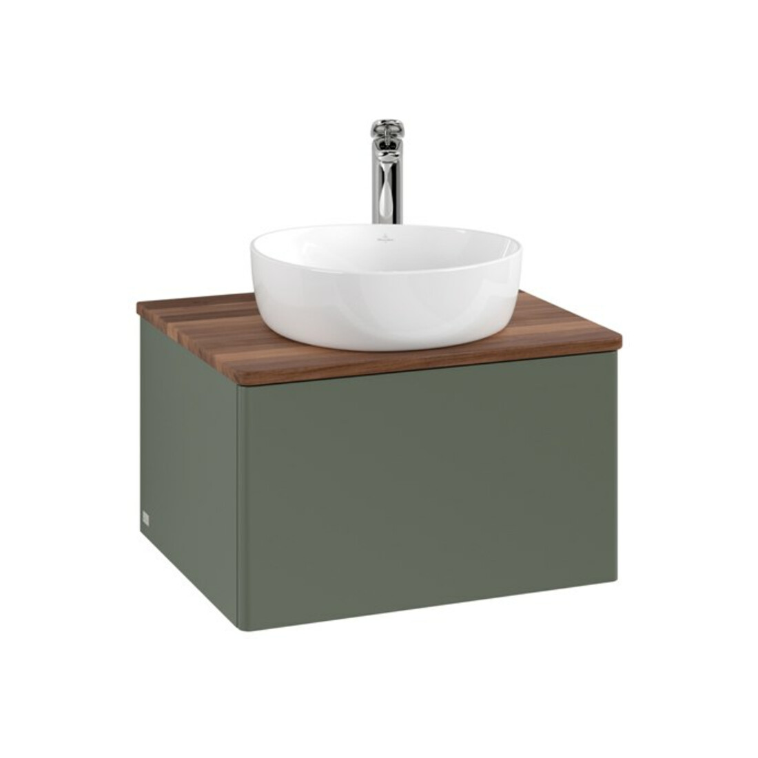 V&B Waschtischunterschrank ohne Frontstruktur Antao 60x36x50cm, HL, WBP w wa, lea gre. m Lac
