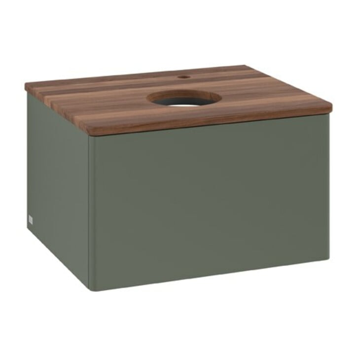 V&B Waschtischunterschrank ohne Frontstruktur Antao 60x36x50cm, HL, WBP w wa, lea gre. m Lac