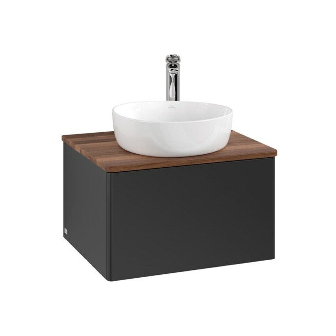 V&B Waschtischunterschrank ohne Frontstruktur Antao 60x36x50cm, HL, WBP w. wal, bla m Lac
