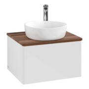 V&B Waschtischunterschrank ohne Frontstruktur Antao 60x36x50cm, HL, WBP w. wal, glo wh. Lac