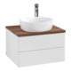 V&B Waschtischunterschrank ohne Frontstruktur Antao 60x36x50cm, HL, WBP w. wal, glo wh. Lac-1