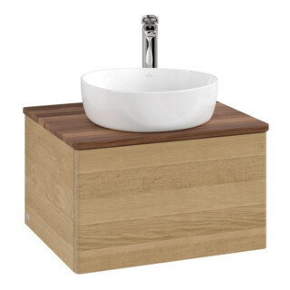 V&B Waschtischunterschrank ohne Frontstruktur Antao 60x36x50cm, HL, WBP w. wal, hon. Oa