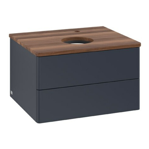 V&B Waschtischunterschrank ohne Frontstruktur Antao 60x36x50cm, HL, WBP w. wal, md bl. m Lac