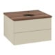 V&B Waschtischunterschrank ohne Frontstruktur Antao 60x36x50cm, HL, WBP w. wal, si Gr m Lac